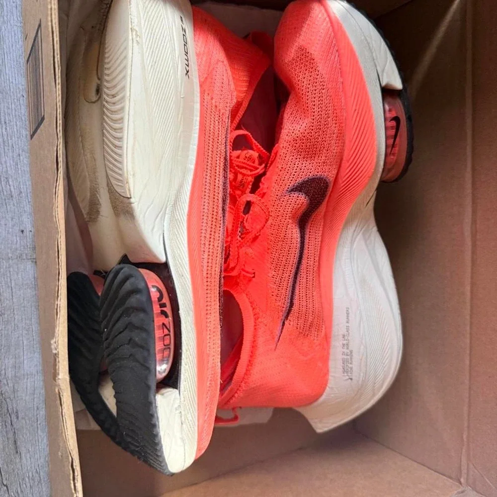Nike Air Zoom Alphafly Next% orange running shoes mens size 12.5